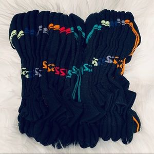 11 Pair Black Tesla Socks Men’s M